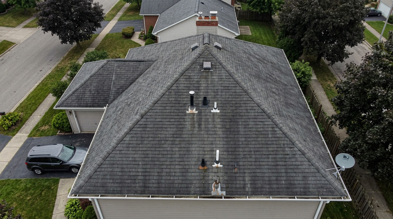 Drone verifying roof damage
